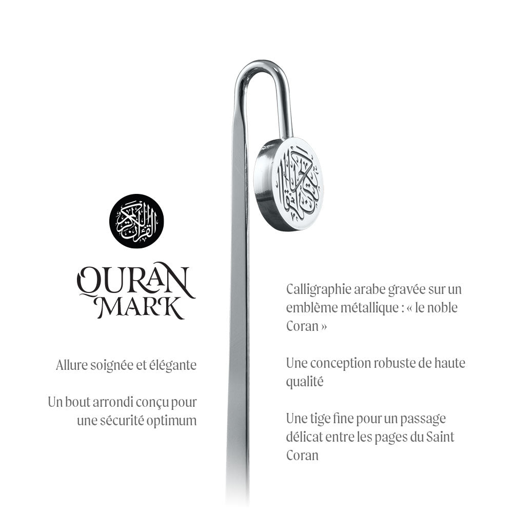 Quran Mark argenté, le marque-page du Saint Coran